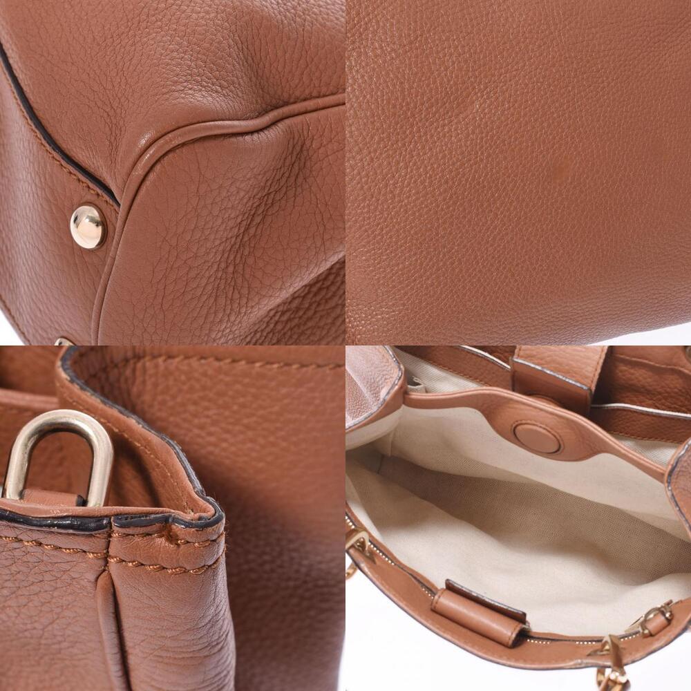GUCCI Bamboo Shopper Bag Brown Calfskin Handbag - Picture 9 of 11